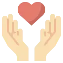 Hand Heart Care Icon